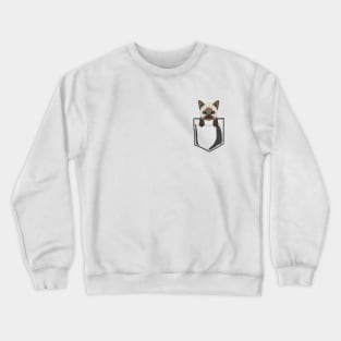 Pocket Siamese Kitty Crewneck Sweatshirt